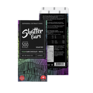 Vegan Dark Chocolate Indica 500mg Shatter Bar