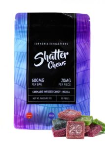 SHATTER CHEWS- 600MG INDICA