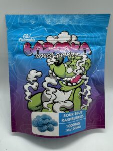 BAZOOKA - SOUR BLUE RASPBERRIES 1000MG - INDICA ONLY