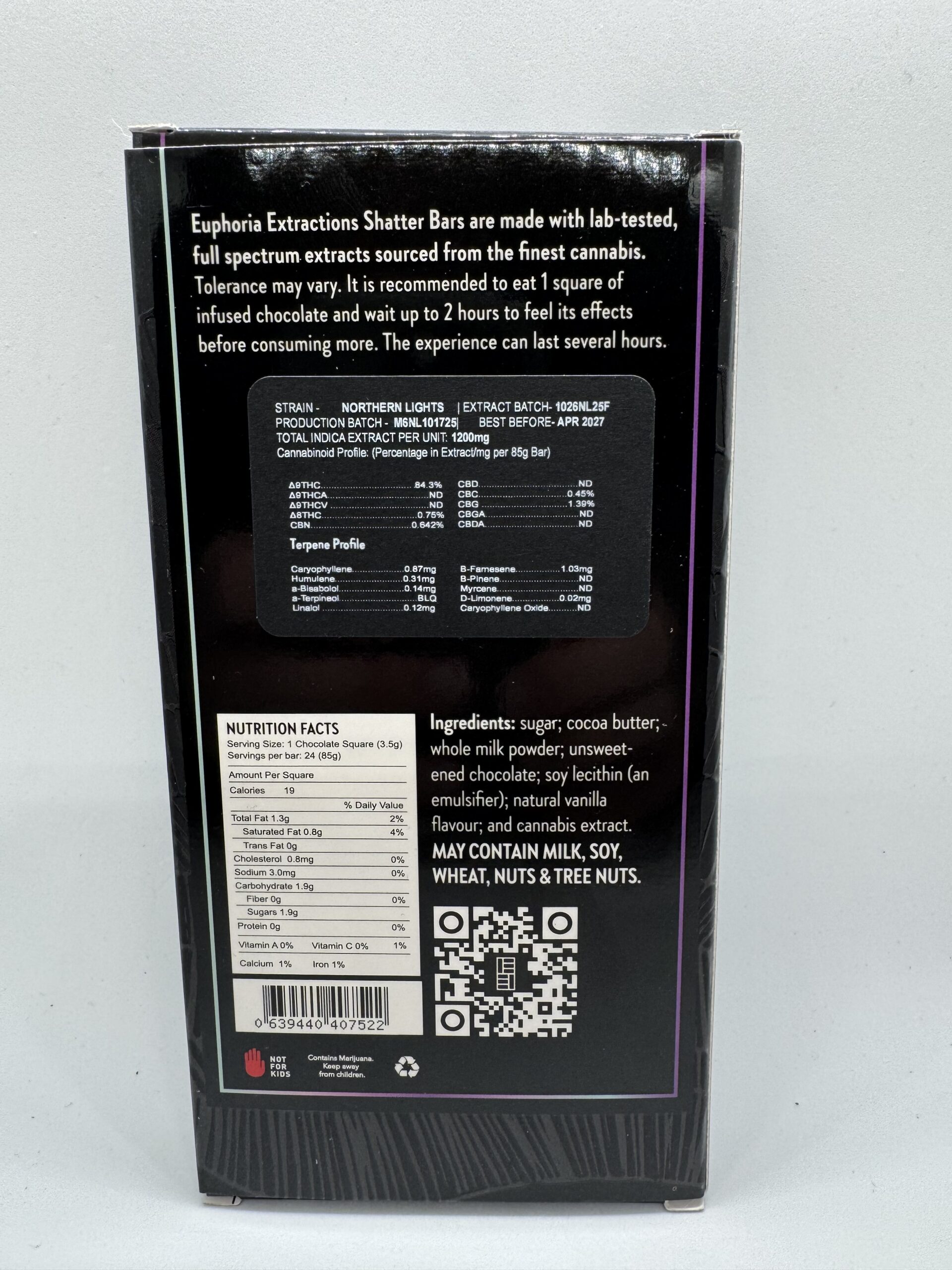 MILK CHOCOLATE INDICA 1200MG SHATTER BARS - Image 2