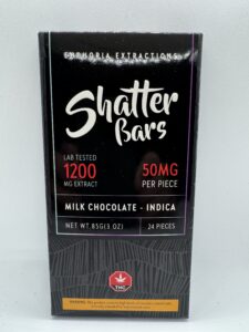 MILK CHOCOLATE INDICA 1200MG SHATTER BARS