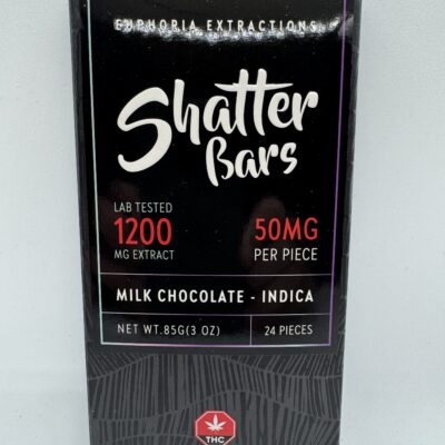 MILK CHOCOLATE INDICA 1200MG SHATTER BARS