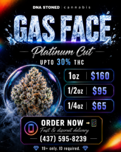 👑 Gas Face - Platinum Cut - Upto 30% THC - Special Price $160