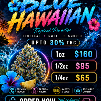 🏖️ Blue Hawaiian - Top Shelf Flower | Upto 30%THC | Now Only $160 Oz