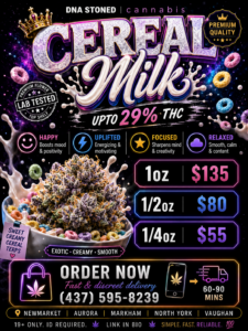 🍼 Cereal Milk – Premium Creamy Hybrid | Up to 29% THC | Special Price $135/Oz