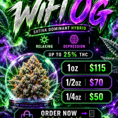🛜 Wifi OG - Sativa Dominant Hybrid | Upto 25% THC | Special Price $115Oz